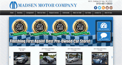 Desktop Screenshot of madsenmotors.com